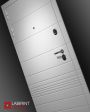 Входная дверь Лабиринт Трендо с Зеркалом 18 - Белое дерево