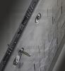 Входная дверь Лабиринт Бетон замок Mottura 01 - Венге, стекло белое