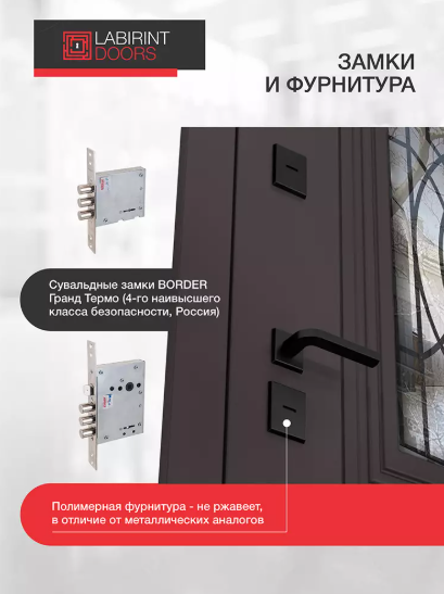 Входная дверь Лабиринт Сияна коричневая 8019