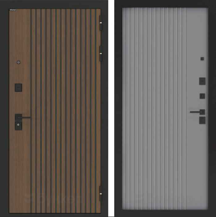 Входная дверь Бункер BN-02 - ХОМС Серый софт рельеф