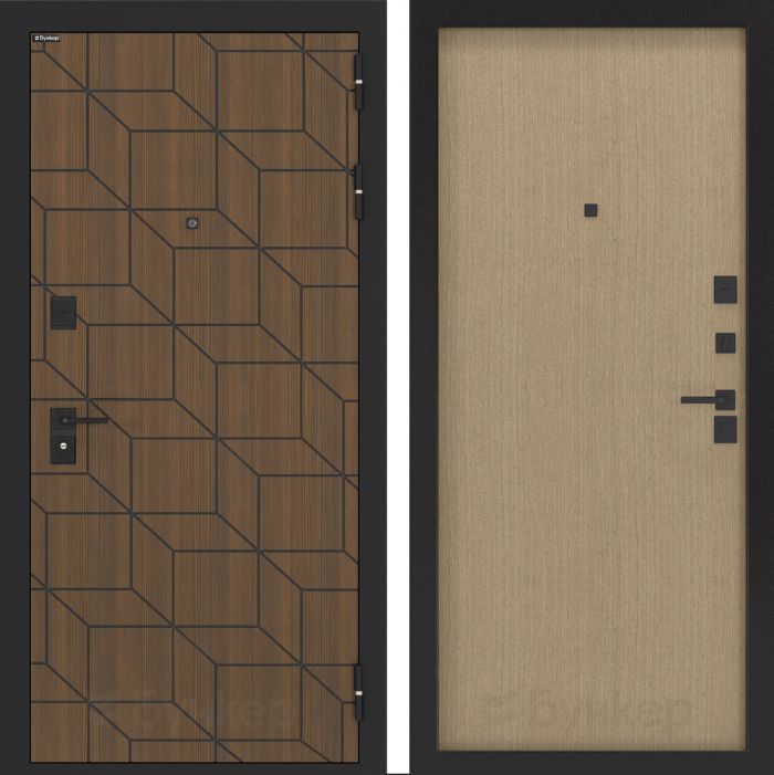 Входная дверь Бункер BN-03 - ДВП Венге светлый