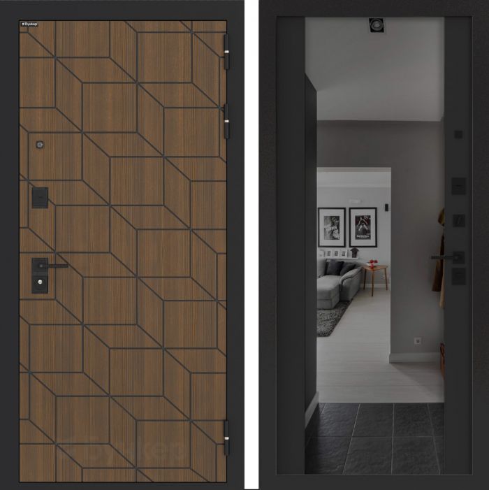 Входная дверь Бункер BN-03 - ФЛЗ-1 с тонировкой Черный кварц