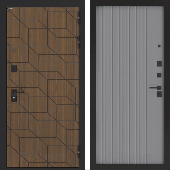 Входная дверь Бункер BN-03 - ХОМС Серый софт рельеф