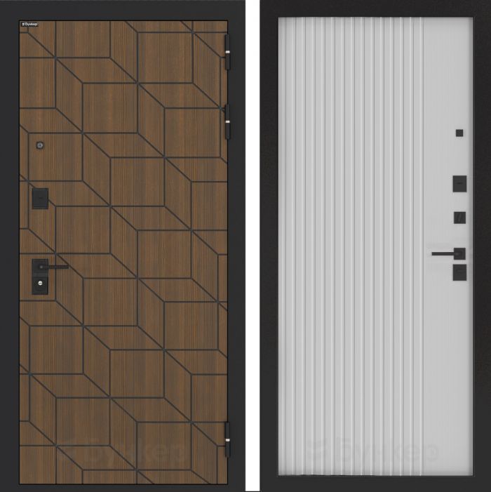 Входная дверь Бункер BN-03 - ХОМС Белый софт рельеф