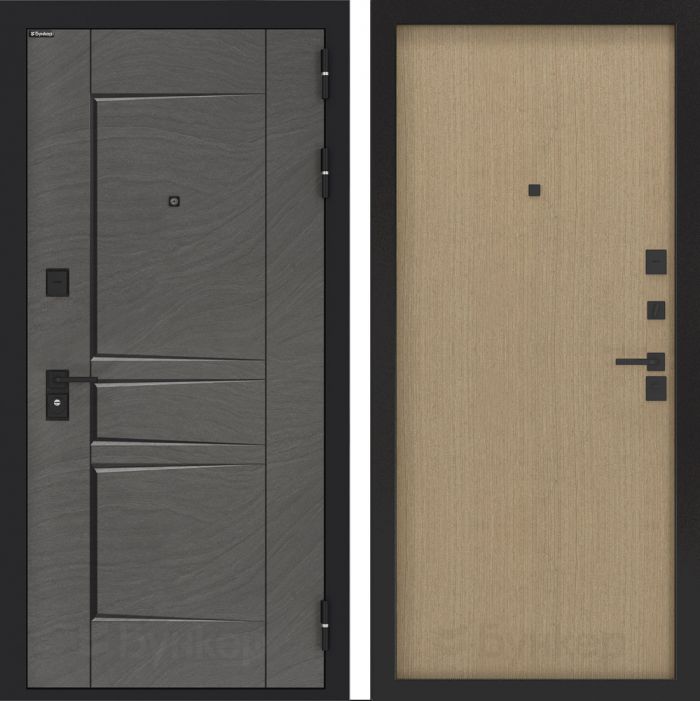 Входная дверь Бункер BN-04 - ДВП Венге светлый