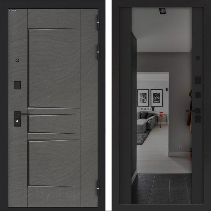 Входная дверь Бункер BN-04 - ФЛЗ-1 с тонировкой Черный кварц