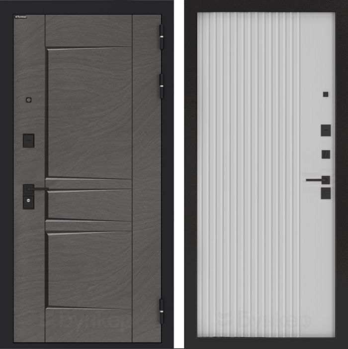 Входная дверь Бункер BN-04 - ХОМС Белый софт рельеф