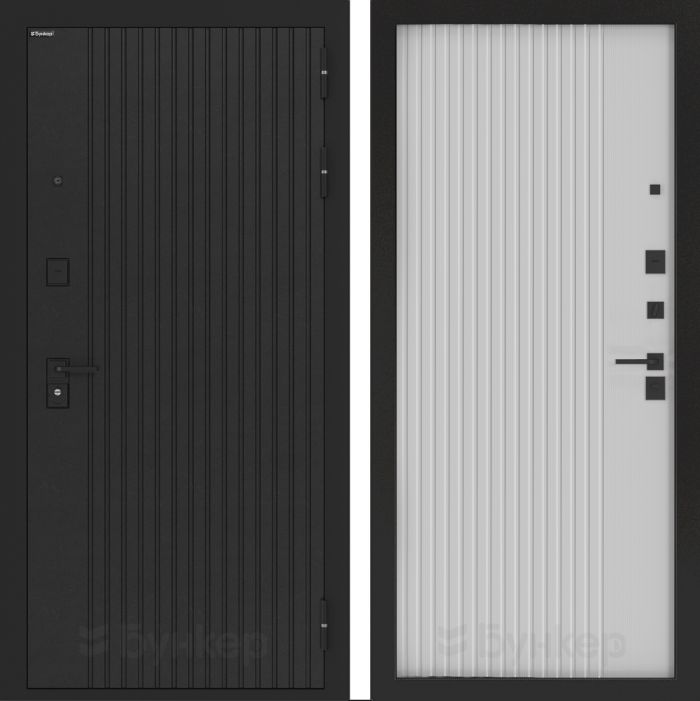 Входная дверь Бункер BN 06 - ХОМС Белый софт рельеф