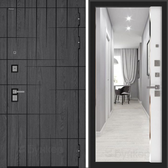 Входная дверь Бункер BN 09 - ФЛЗ-618 фацет Белый софт