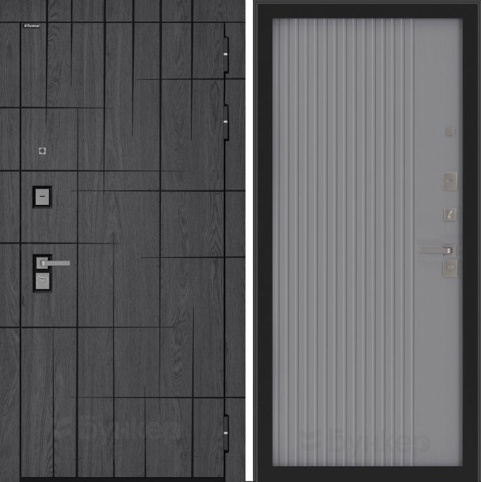 Входная дверь Бункер BN 09 - ХОМС Серый софт рельеф