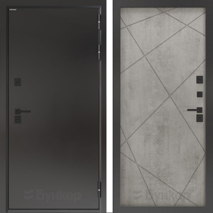 Входная дверь Бункер BN 10  Тепло плюс - ФЛ-291 Бетон светлый