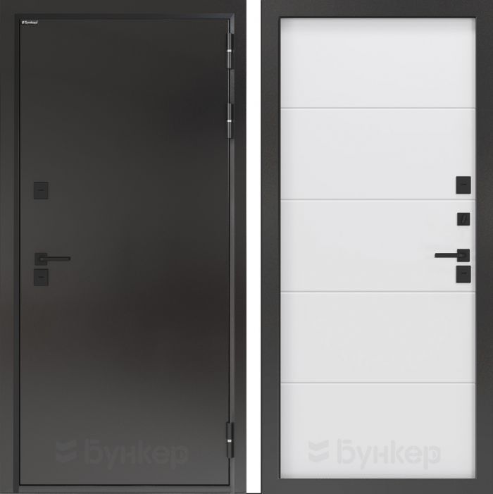 Входная дверь Бункер BN 10  Тепло плюс - ФЛ-649 Белый софт