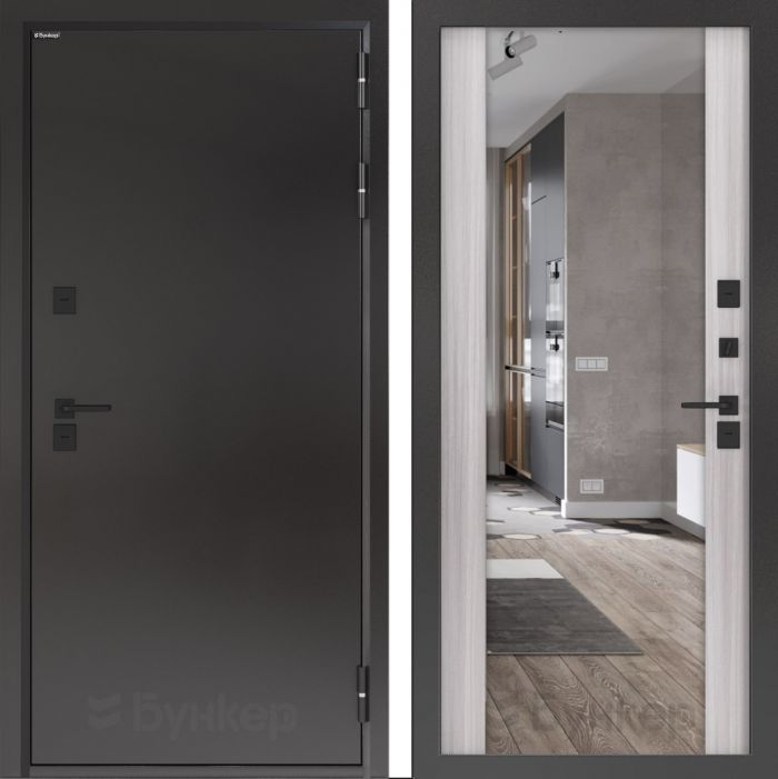 Входная дверь Бункер BN 10  Тепло плюс - ФЛЗ-1 Сандал белый