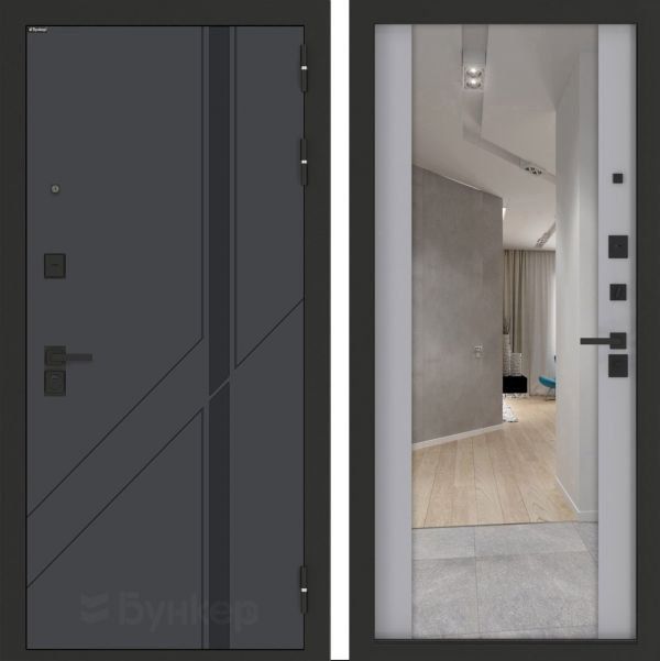 Входная дверь Бункер BN-12 ФЛЗ-1 Лайт грей софт