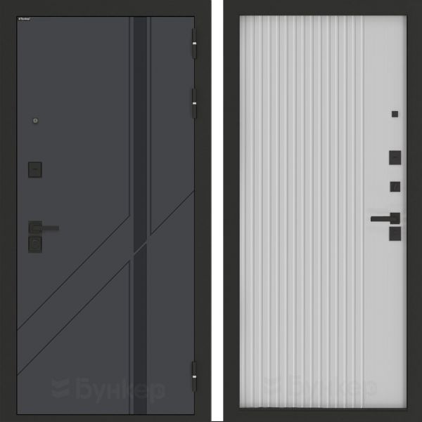 Входная дверь Бункер BN-12 ХОМС Белый софт рельеф