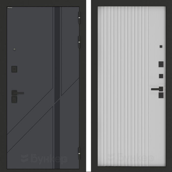 Входная дверь Бункер BN-12 ХОМС Белый софт рельеф