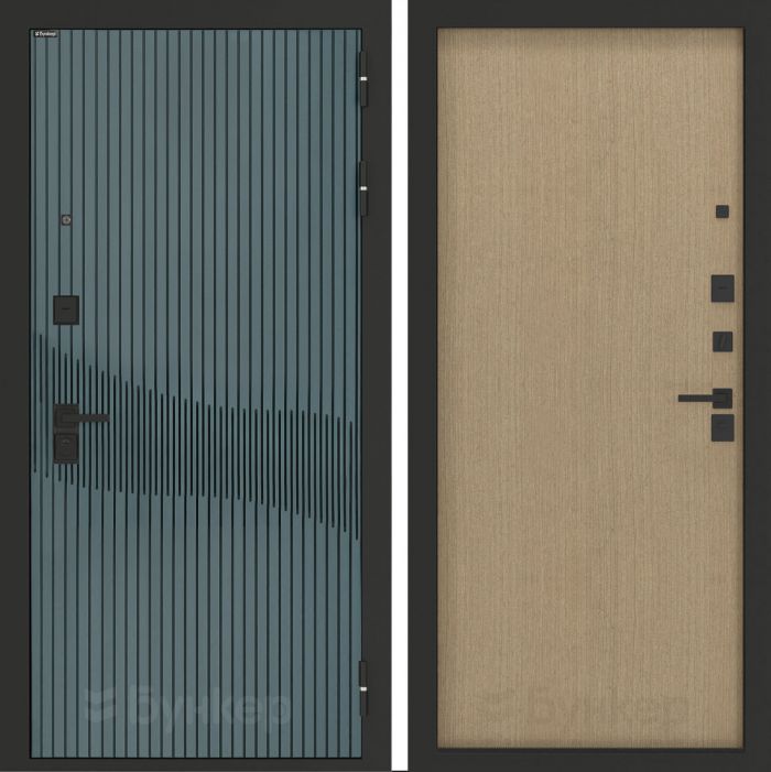 Входная дверь Бункер BN-13 с панелью ДВП Венге светлый