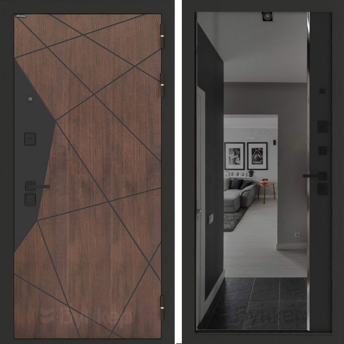 Входная дверь Бункер BN-14 ФЛЗ-618 фацет с тонировкой Черный кварц