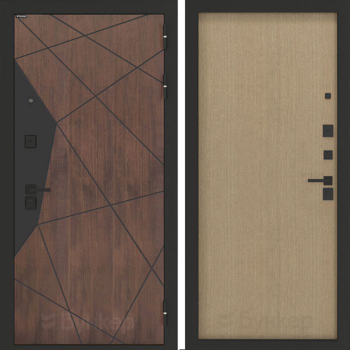 Входная дверь Бункер BN-14 с панелью ДВП Венге светлый