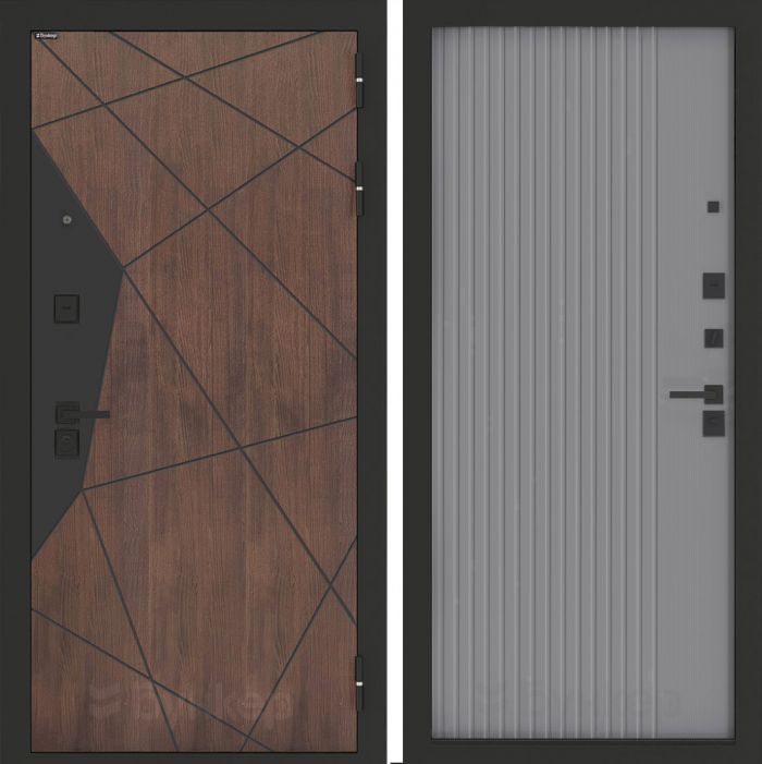 Входная дверь Бункер BN-14 ХОМС Серый софт рельеф