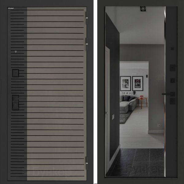 Входная дверь Бункер BN-15 ФЛЗ-618 фацет с тонировкой Черный кварц