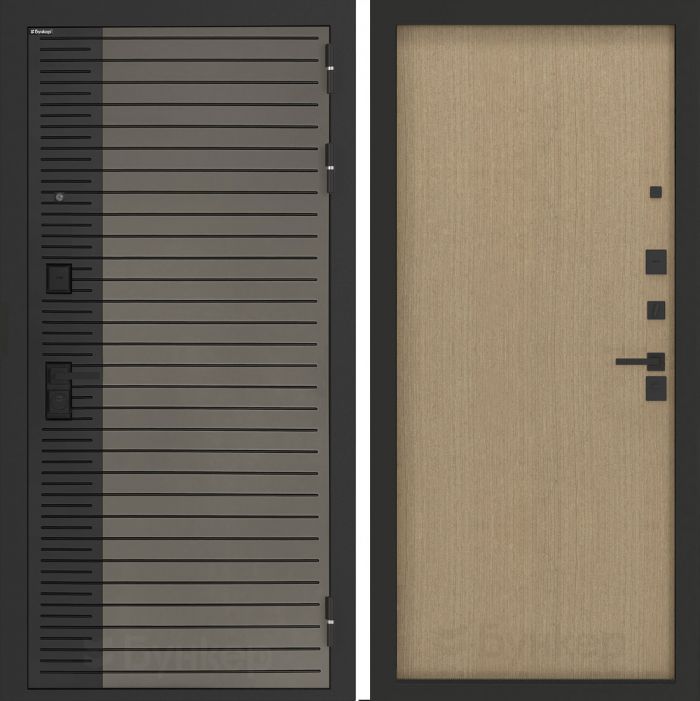 Входная дверь Бункер BN-15 панелью ДВП Венге светлый