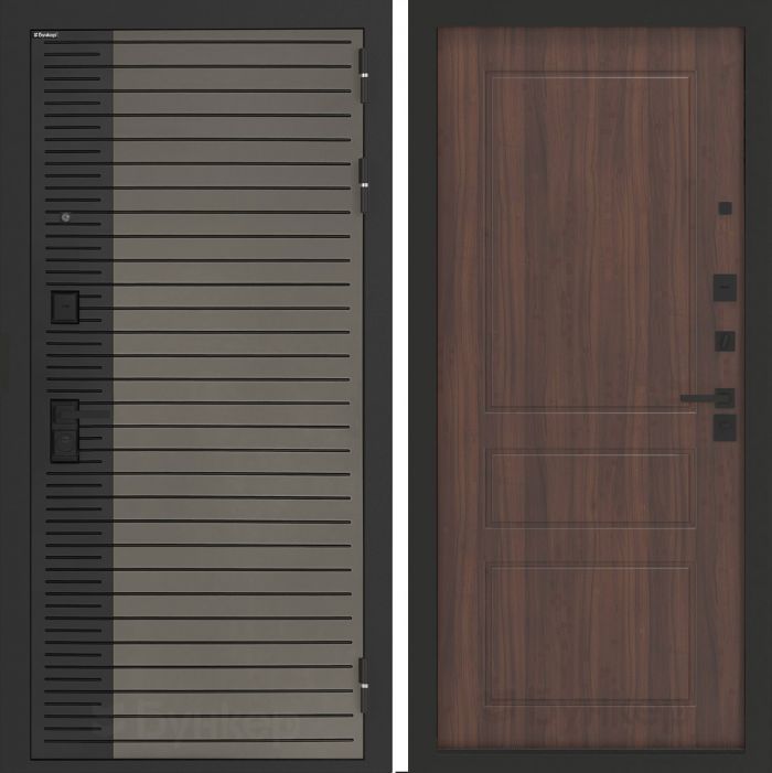 Входная дверь Бункер BN-15 ФЛ-116 Орех бренди