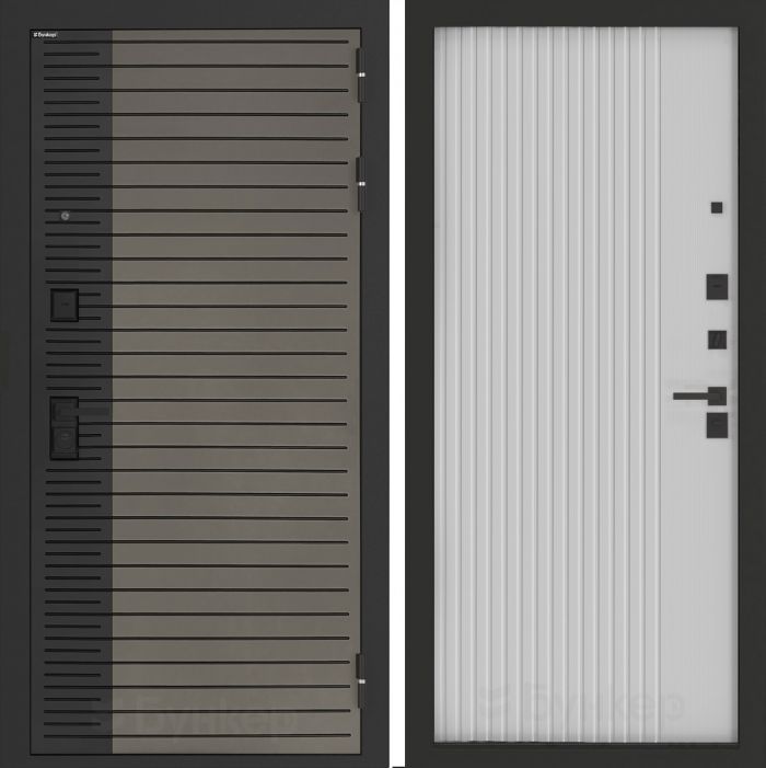 Входная дверь Бункер BN-15 ХОМС Белый софт рельеф