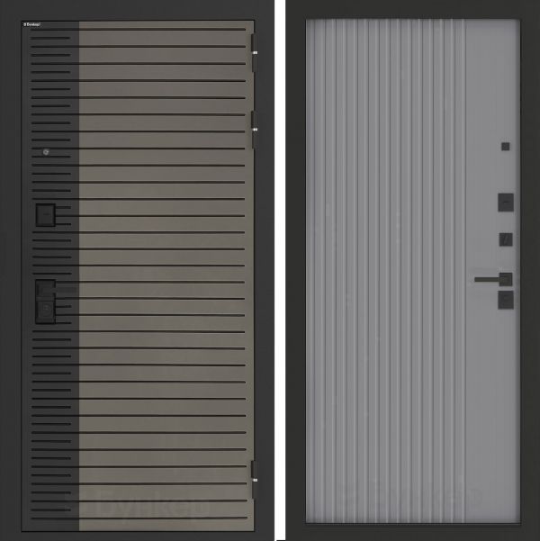 Входная дверь Бункер BN-15 ХОМС Серый софт рельеф