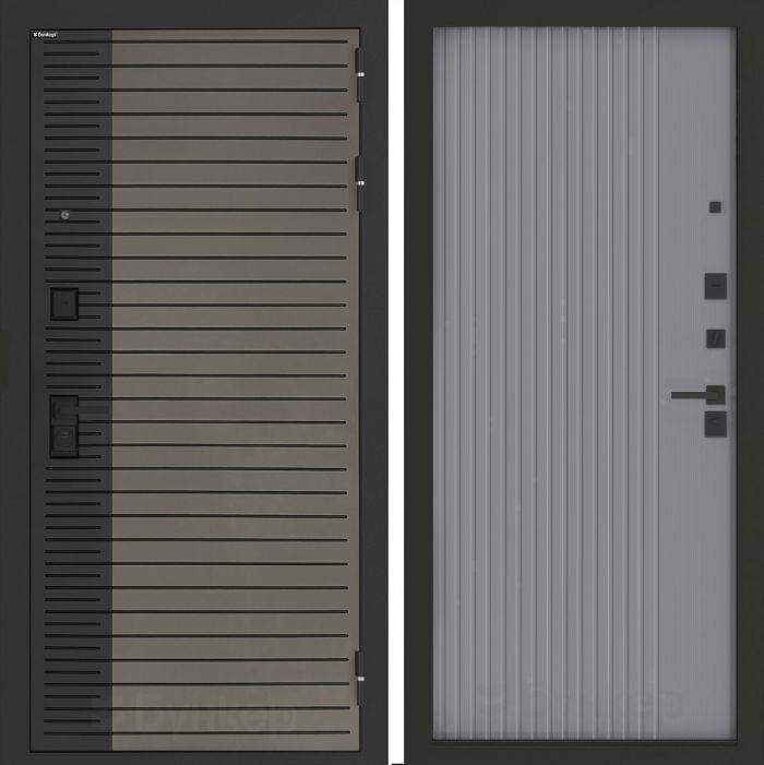 Входная дверь Бункер BN-15 ХОМС Серый софт рельеф