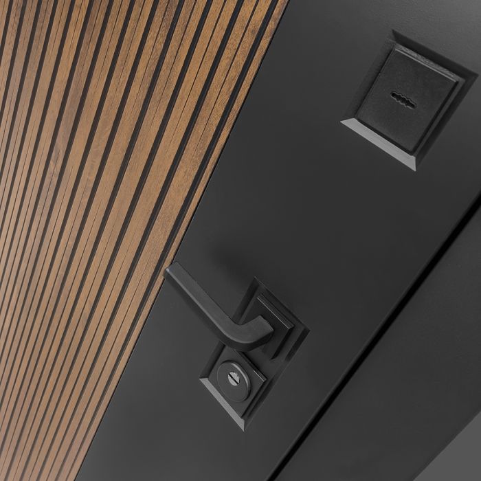 Входная дверь Лабиринт Айслаб 01 - Сандал белый, стекло белое