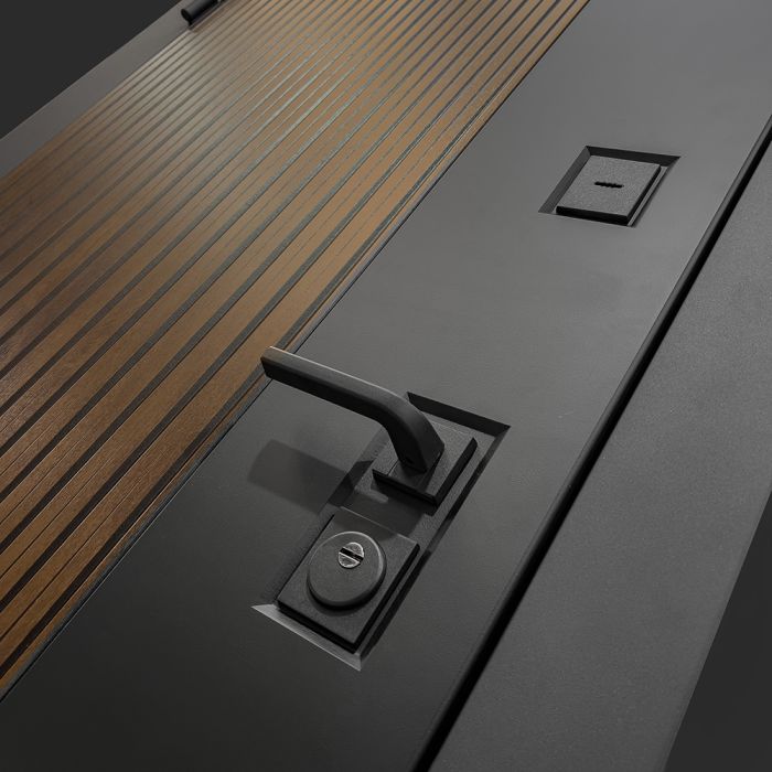 Входная дверь Лабиринт Айслаб 01 - Сандал белый, стекло белое