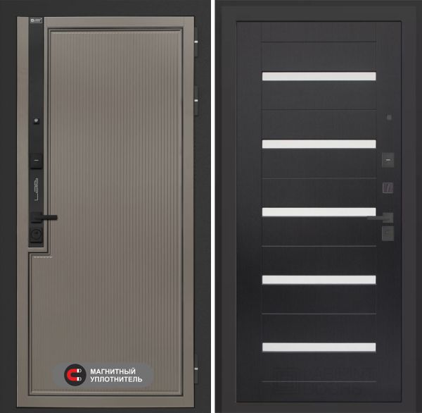 Входная дверь Лабиринт Лаб 1 Про 01 – Венге, стекло белое