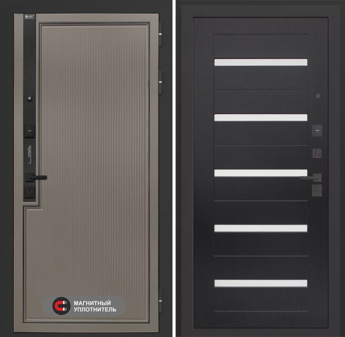 Входная дверь Лабиринт Лаб 1 Про 01 – Венге, стекло белое