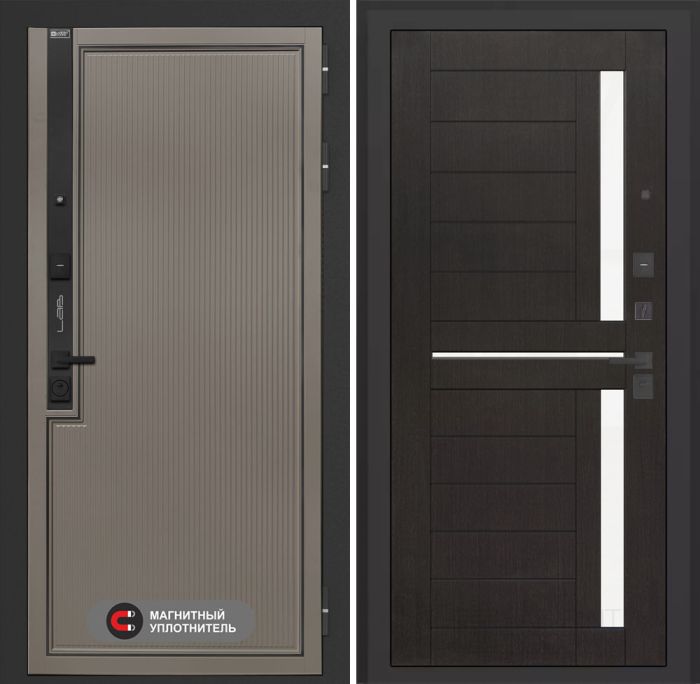 Входная дверь Лабиринт Лаб 1 Про 02 – Венге, стекло белое