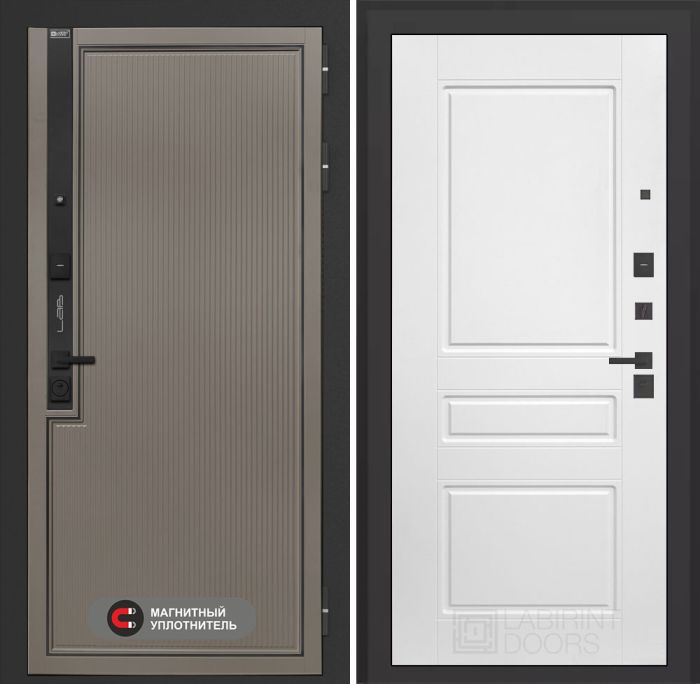 Входная дверь Лабиринт Лаб 1 Про 03 – Белый софт