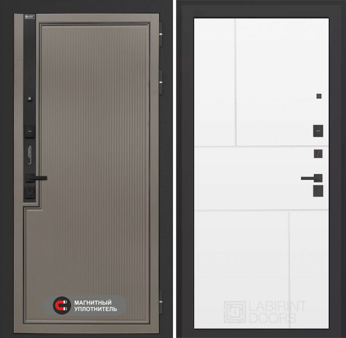 Входная дверь Лабиринт Лаб 1 Про 21 – Белый софт