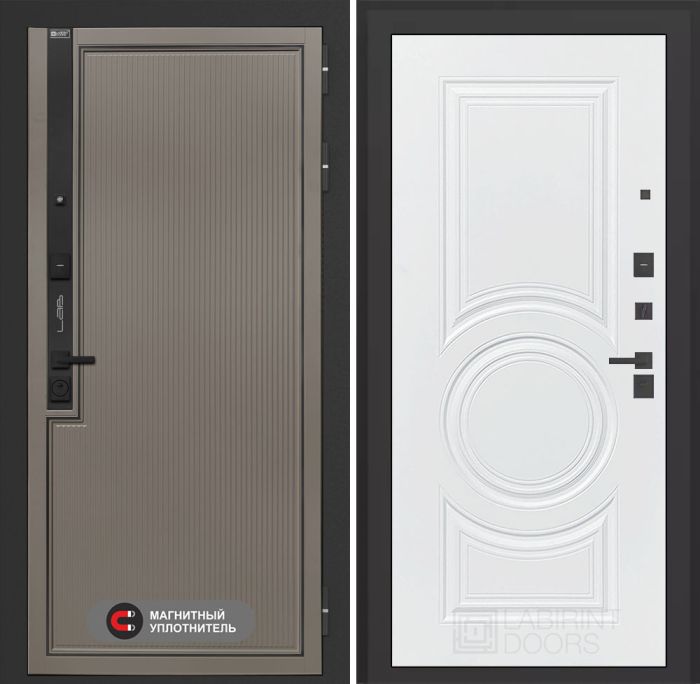 Входная дверь Лабиринт Лаб 1 Про 23 – Белый софт