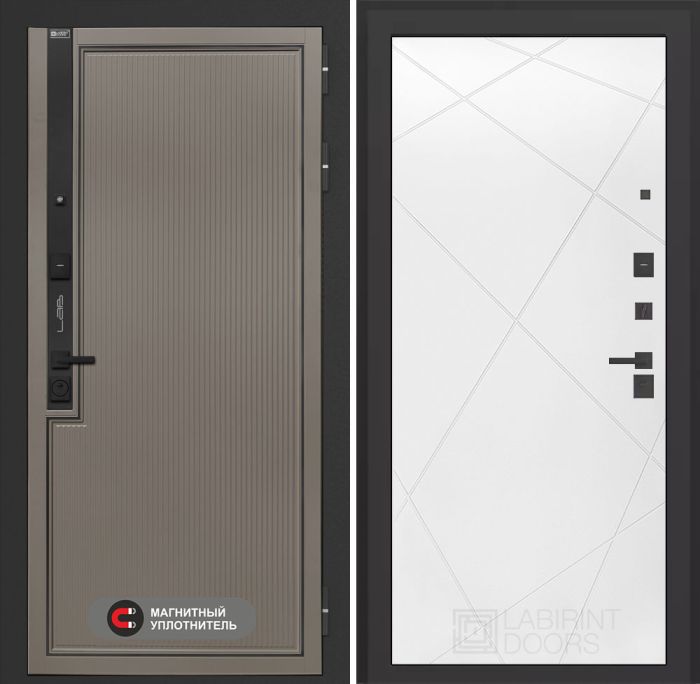 Входная дверь Лабиринт Лаб 1 Про 24 – Белый софт