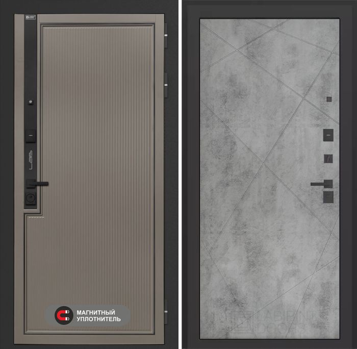 Входная дверь Лабиринт Лаб 1 Про 24 – Бетон светлый