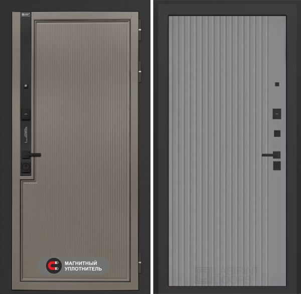 Входная дверь Лабиринт Лаб 1 Про 29 – Серый рельеф софт