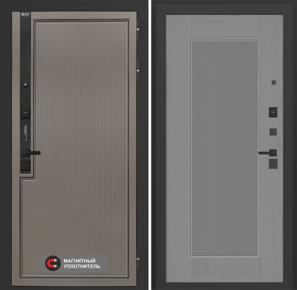 Входная дверь Лабиринт Лаб 1 Про 30 – Серый рельеф софт