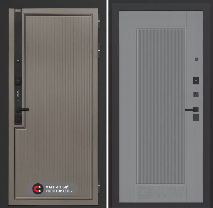 Входная дверь Лабиринт Лаб 1 Про 30 – Серый рельеф софт