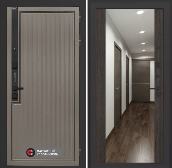 Входная дверь Лабиринт Лаб 1 Про с зеркалом Максимум – Венге