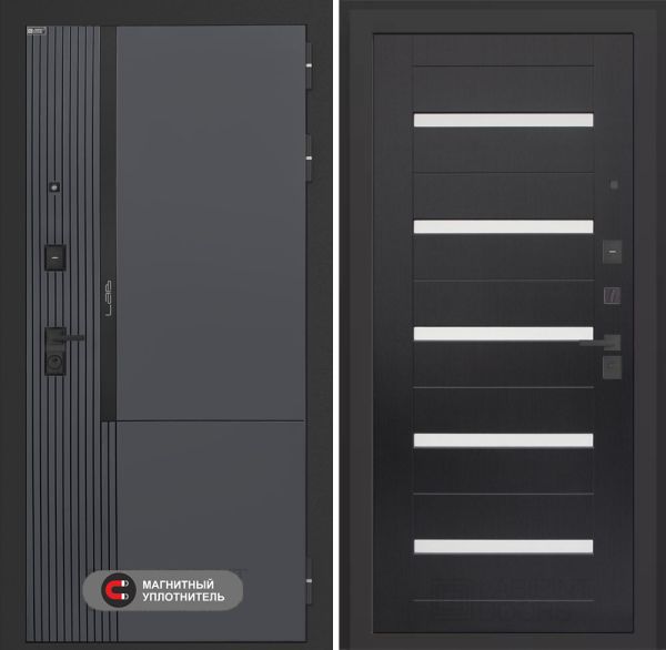 Входная дверь Лабиринт Лаб 2 Про 01 – Венге, стекло белое