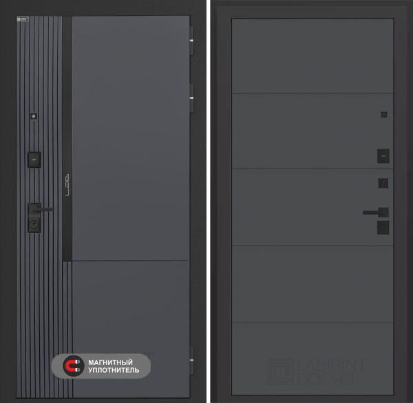 Входная дверь Лабиринт Лаб 2 Про 13 – Графит софт