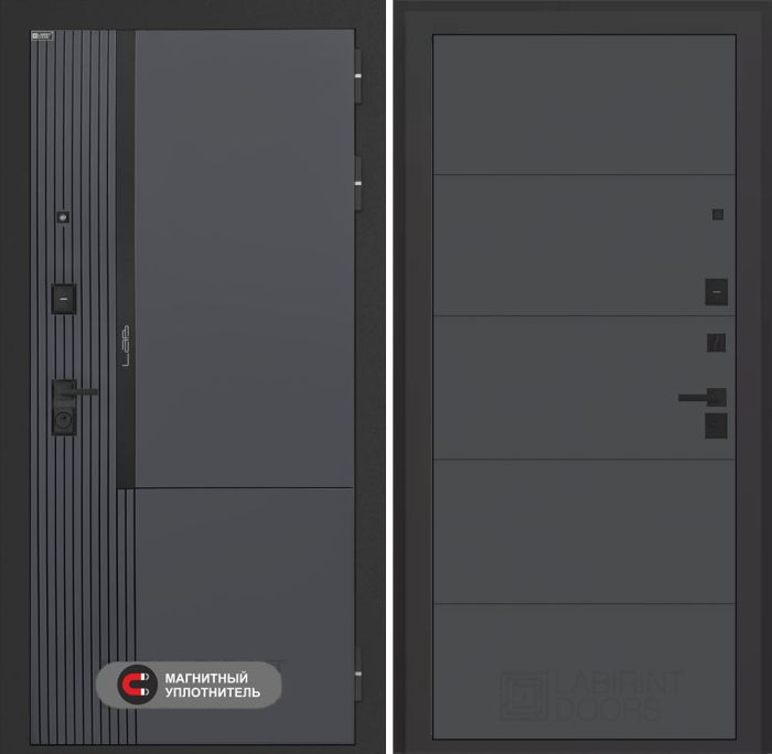 Входная дверь Лабиринт Лаб 2 Про 13 – Графит софт