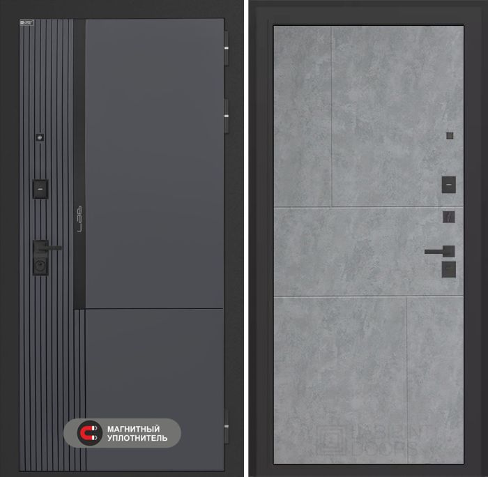 Входная дверь Лабиринт Лаб 2 Про 21 – Бетон светлый