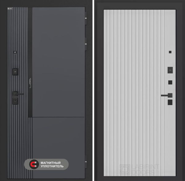 Входная дверь Лабиринт Лаб 2 Про 29 – Белый рельеф софт