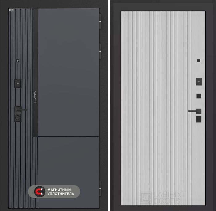 Входная дверь Лабиринт Лаб 2 Про 29 – Белый рельеф софт